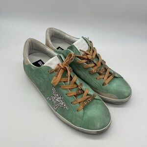 Golden Goose Super-Star Classic With Spur in Turquoise